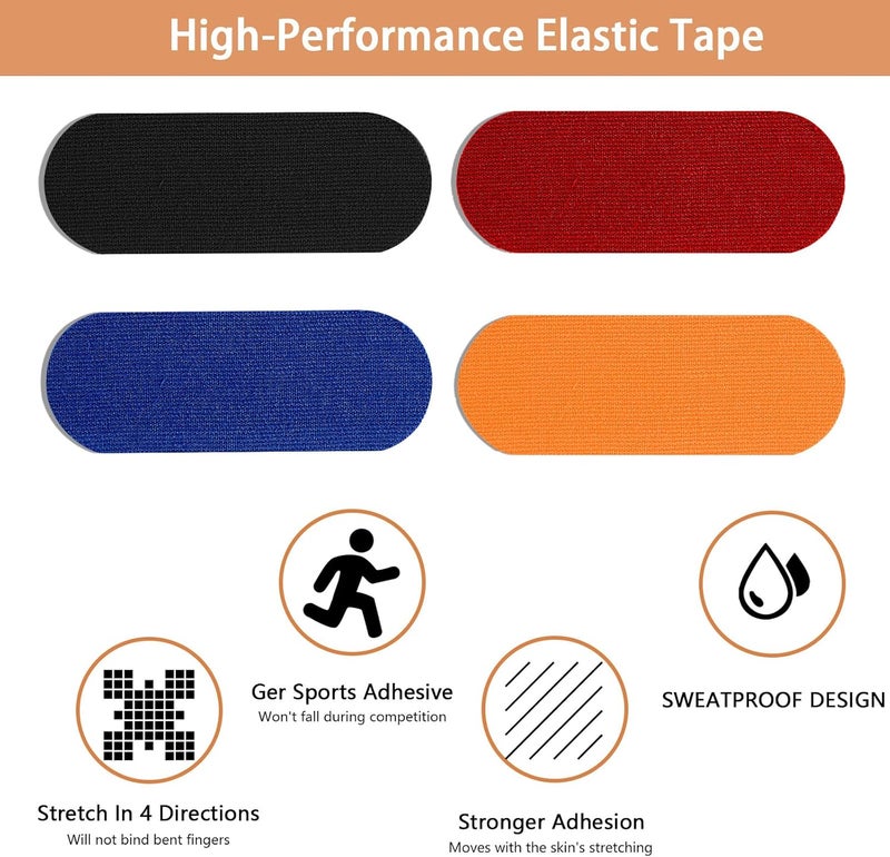Larrel 100PCS Bowling Tape, 2.8x7.5cm/1.1x3inch Bowling Finger Tape, 4 Colors Bowling-Ball Thumb Tapes, Bowler Protective Tapes for Women and Men, Bowling-Accessories for Bowlers Exercise Sport - Image 5